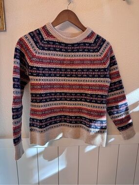 J Crew Fair Isle Crewneck Sweater - Lambswool